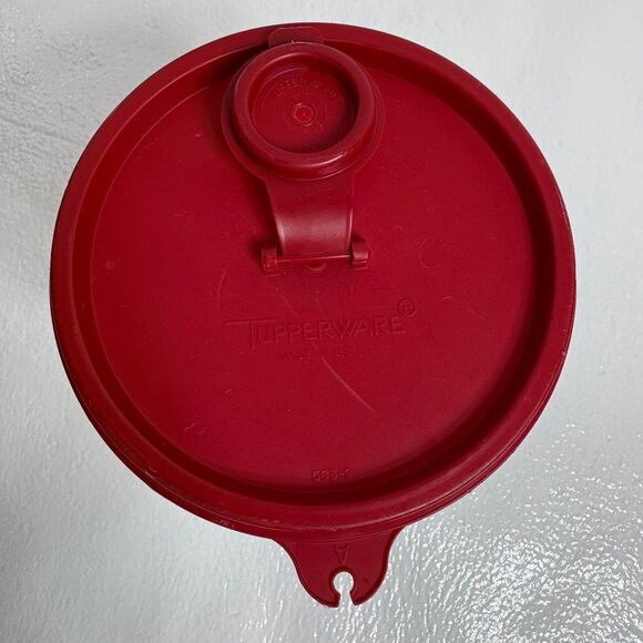 Tupperware #321 Vintage Modular Mate Container with Pour Spout Lid Red - Picture 8 of 9